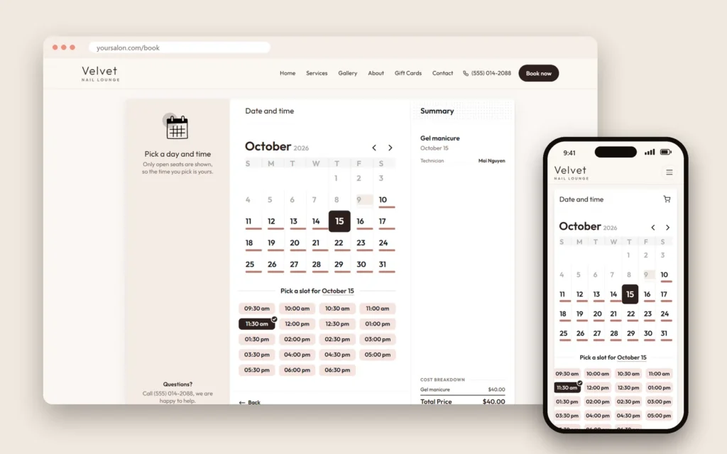 Online booking