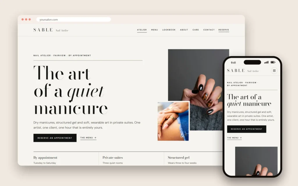 Website tiệm nail cần có gì? 15 thứ giúp khách gọi điện và đặt lịch