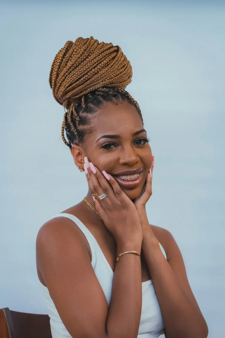 Brow artist smiling