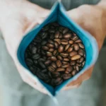 Open bag of whole beans