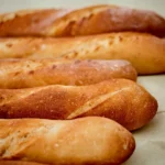 Golden baguettes fresh from the oven