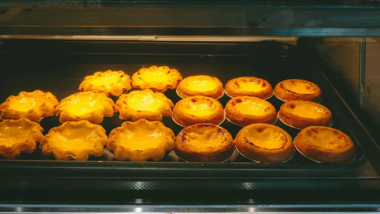 Egg tarts fresh from the oven