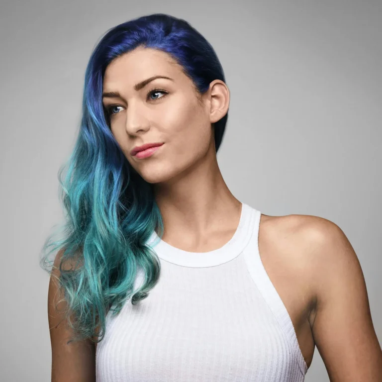Blue and teal hair