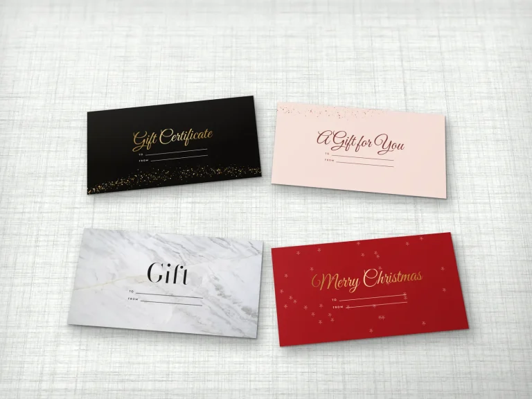 Phong bì mẫu có sẵn: kim tuyến vàng, rose gold, đá cẩm thạch và Giáng sinh