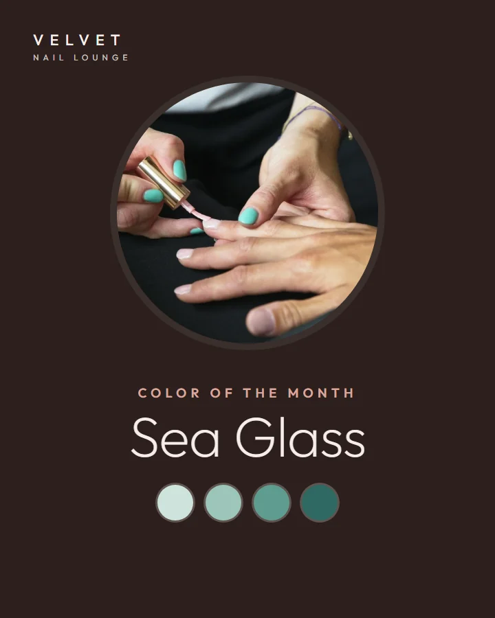 Bài post màu của tháng: Sea Glass, bốn ô màu xanh ngọc